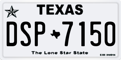 TX license plate DSP7150
