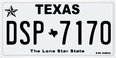 TX license plate DSP7170