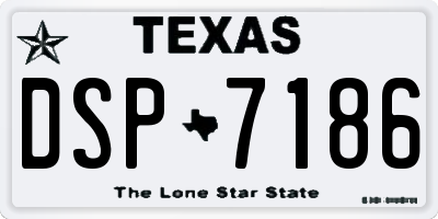 TX license plate DSP7186