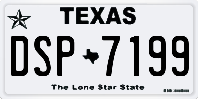 TX license plate DSP7199