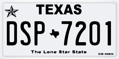 TX license plate DSP7201