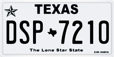 TX license plate DSP7210