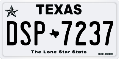 TX license plate DSP7237