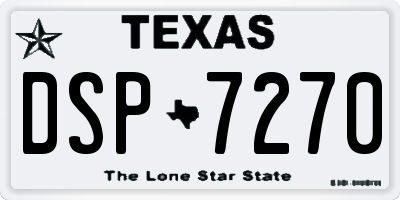 TX license plate DSP7270
