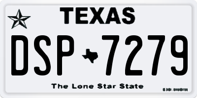 TX license plate DSP7279
