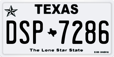 TX license plate DSP7286
