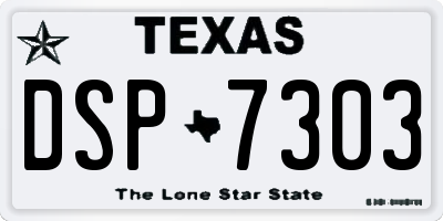 TX license plate DSP7303