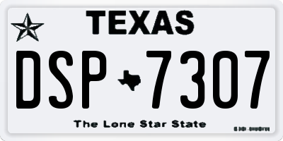 TX license plate DSP7307