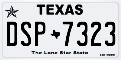 TX license plate DSP7323