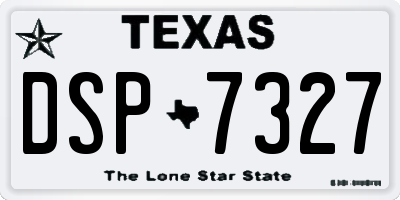 TX license plate DSP7327