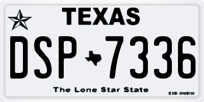 TX license plate DSP7336