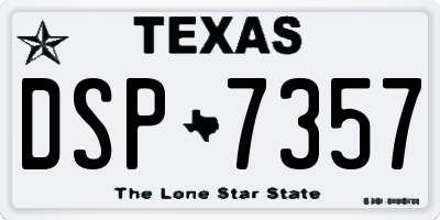 TX license plate DSP7357