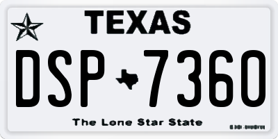 TX license plate DSP7360