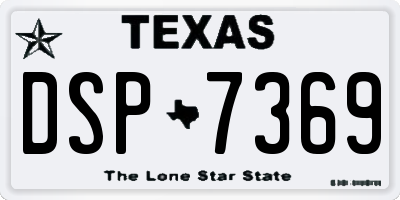 TX license plate DSP7369