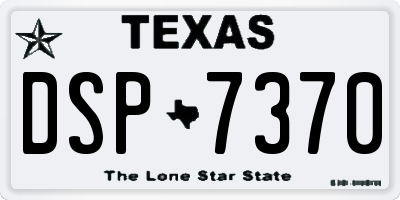 TX license plate DSP7370