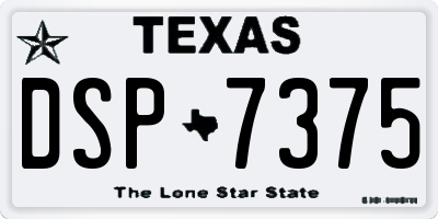 TX license plate DSP7375