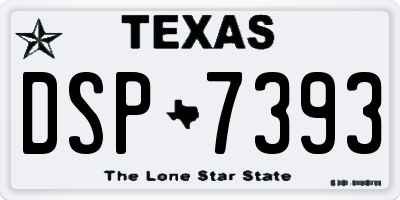TX license plate DSP7393