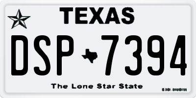 TX license plate DSP7394