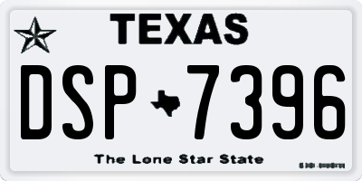TX license plate DSP7396