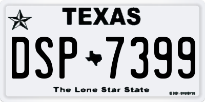 TX license plate DSP7399