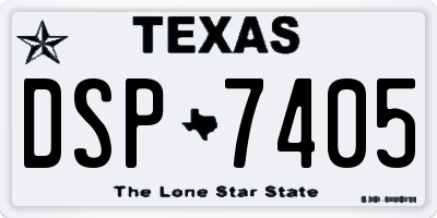 TX license plate DSP7405