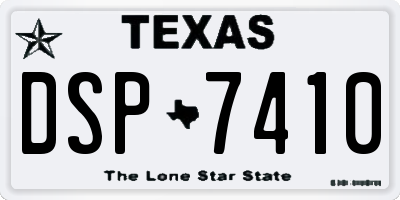 TX license plate DSP7410