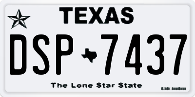 TX license plate DSP7437