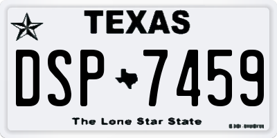 TX license plate DSP7459