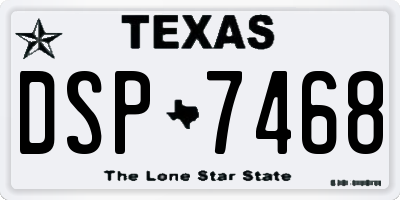 TX license plate DSP7468