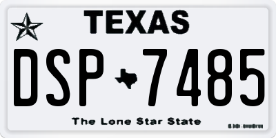 TX license plate DSP7485