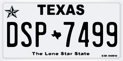 TX license plate DSP7499
