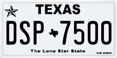 TX license plate DSP7500