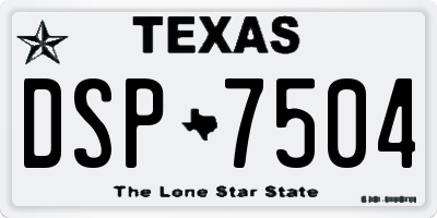 TX license plate DSP7504