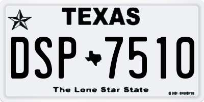 TX license plate DSP7510