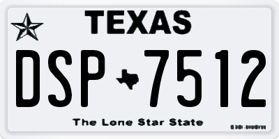 TX license plate DSP7512