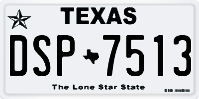 TX license plate DSP7513