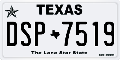 TX license plate DSP7519