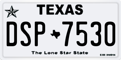 TX license plate DSP7530