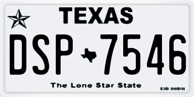 TX license plate DSP7546