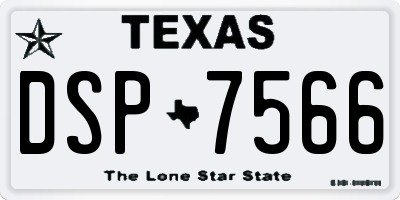 TX license plate DSP7566
