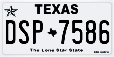 TX license plate DSP7586