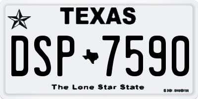 TX license plate DSP7590