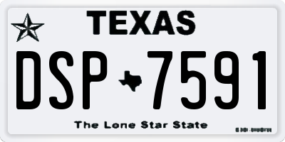 TX license plate DSP7591