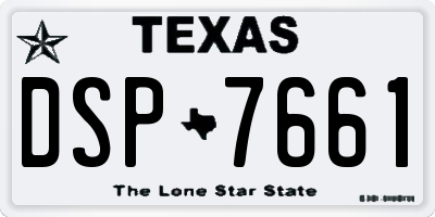 TX license plate DSP7661