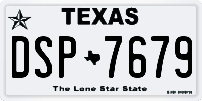 TX license plate DSP7679