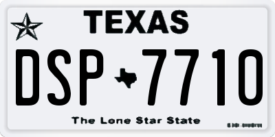 TX license plate DSP7710