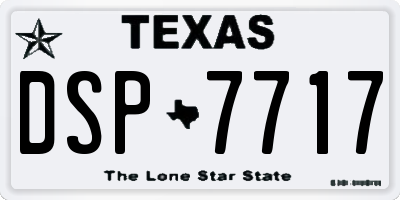 TX license plate DSP7717