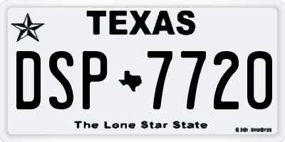 TX license plate DSP7720