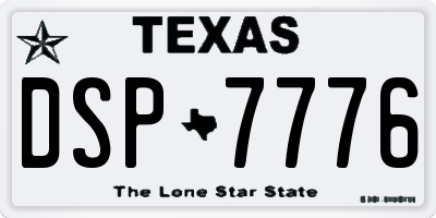 TX license plate DSP7776