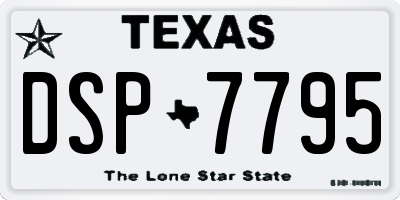 TX license plate DSP7795